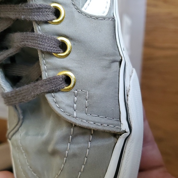 💚 3 For $15 VANS Sneakers Size 7 Gray High Tops Athletic Lace Up Skate **flaws* - Picture 5 of 5